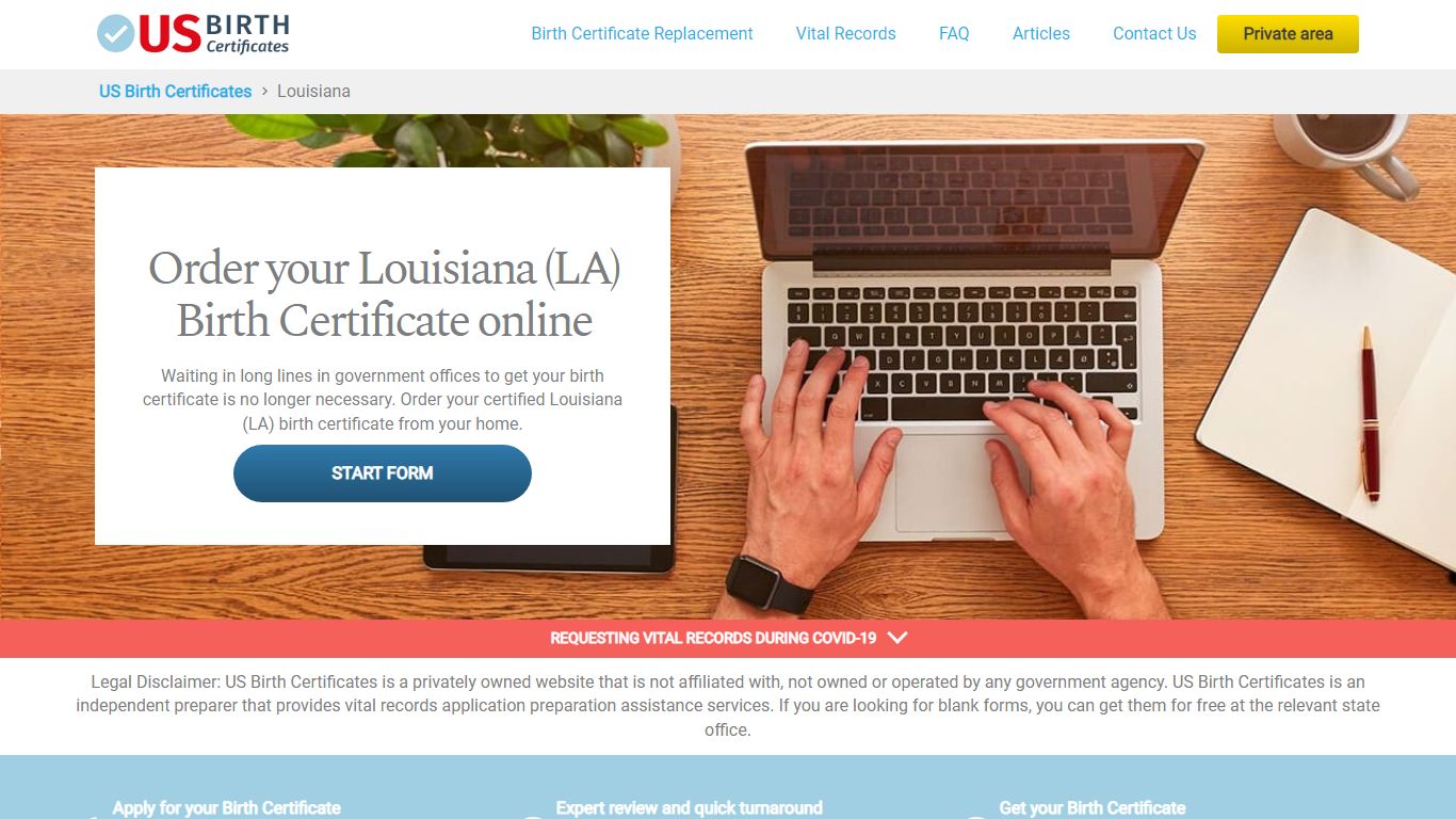 Louisiana (LA) Birth Certificate Online - US Birth Certificates